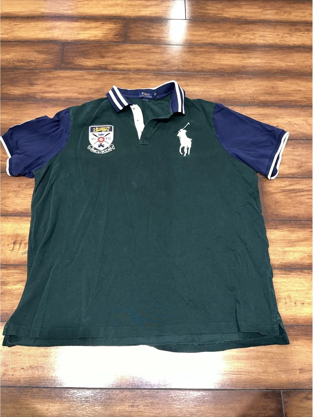 Polo Ralph Lauren Big Pony Crest US FLAG Polo Shirt Short Sleeve XXL